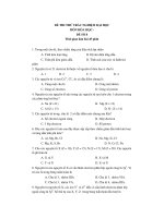 ĐỀ THI THỬ TRẮC NGHIỆM ĐẠI HỌC MÔN HÓA HỌC ĐỀ SỐ 8 pps