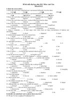 Đề thi mẫu Đại học năm 2011 Môn: Anh Văn Mẫu đề 023 ppsx
