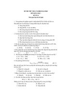 ĐỀ THI THỬ TRẮC NGHIỆM ĐẠI HỌC MÔN HÓA HỌC ĐỀ SỐ 16 pdf