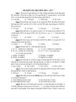 ĐỀ KIỂM TRA HKI MÔN HÓA – SỐ 7 ppsx