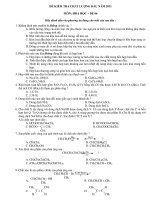 ĐỀ KIỂM TRA CHẤT LƯỢNG ĐẦU NĂM 2011 MÔN: HÓA HỌC – ĐỀ 06 pdf