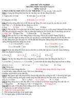 THI THỬ TỐT NGHIỆP TRƯỜNG THPT NGUYỄN VĂN CỪ MÔN: VẬT LÝ docx