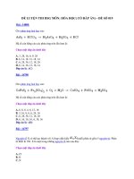 ĐỀ LUYỆN THI HSG MÔN: HÓA HỌC( CÓ ĐÁP ÁN) – ĐỀ SỐ 019 pot