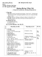 KẾ HOẠCH BÀI DẠY ( Chuyên đề rèn phát âm, viết đúng hai phụ âm l/n) docx