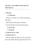 Vật lí lớp 12 - Tiết: 0 HIỆN TƯỢNG QUANG – PHÁT QUANG pps