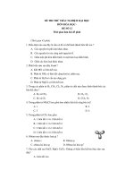 ĐỀ THI THỬ TRẮC NGHIỆM ĐẠI HỌC MÔN HÓA HỌC ĐỀ SỐ 12 pot