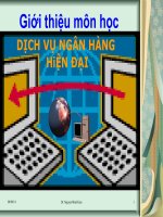 môn học DỊCH VỤ NGÂN HÀNG HiỆN ĐẠI doc