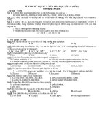 ĐỀ THI THỬ HỌC KỲ I MÔN HOÁ HỌC LỚP -12 (ĐỀ 03) ppsx