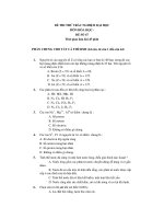 ĐỀ THI THỬ TRẮC NGHIỆM ĐẠI HỌC MÔN HÓA HỌC ĐỀ SỐ 47 pps