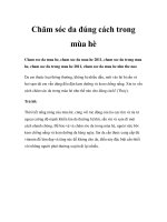 Chăm sóc da đúng cách trong mùa hè potx