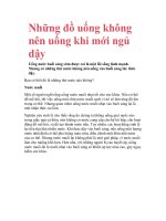 Những đồ uống không nên uống khi mới ngủ dậy pot