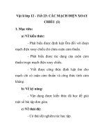 Vật lí lớp 12 - Tiết 23: CÁC MẠCH ĐIỆN XOAY CHIỀU (2) doc