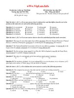 Đề thi thử đại học năm 2011 Môn : Tiếng anh khối D pptx