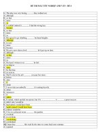 ĐỀ THI MẨU TỐT NGHIỆP ANH VĂN - ĐỀ 4 doc