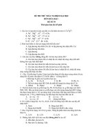 ĐỀ THI THỬ TRẮC NGHIỆM ĐẠI HỌC MÔN HÓA HỌC ĐỀ SỐ 39 docx
