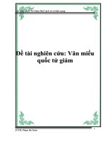 Đề tài nghiên cứu: Văn miếu quốc tử giám ppt