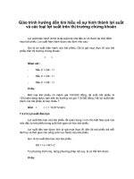 Giáo trình hướng dẫn tìm hiểu về sự hình thành lợi suất và các loại lợi suất trên thị trường chứng khoán phần 1 pot