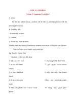 Giáo án Tiếng Anh lớp 10: UNIT 2: CLOTHING Lesson 5: Language Focus ppsx