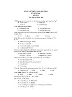 ĐỀ THI THỬ TRẮC NGHIỆM ĐẠI HỌC MÔN HÓA HỌC ĐỀ SỐ 21 ppt