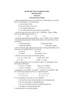 ĐỀ THI THỬ TRẮC NGHIỆM ĐẠI HỌC MÔN HÓA HỌC ĐỀ SỐ 19 pptx