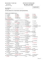 ĐỀ THI TUYỂN SINH ĐẠI HỌC Môn: TIẾNG ANH - Mã đề thi: 021 ppt