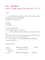 Giáo án Tiếng Anh lớp 10: Unit5: THE MEDIA Lesson 1: Getting started, Listen and read pdf