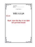 Tiểu luận :Hạch toán tiêu thụ và xác định kết quả kinh doanh potx