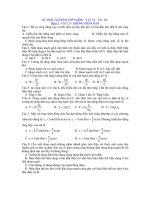 KT TRẮC NGHIỆM THPT-MÔN : VẬT LÍ - TG : 60’ Đề số 3 ppsx