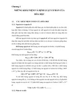 Chương 1 NHỮNG KHÁI NIỆM VÀ ĐỊNH LUẬT CƠ BẢN CỦA HÓA HỌC pptx