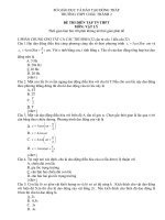 ĐỀ THI DIỄN TẬP TN THPT MÔN: VẬT LÝ - TRƯỜNG THPT CHÂU THÀNH 2 doc