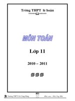 Tuyển tập bài tập toán lớp 11 pot