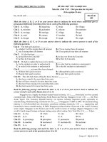 ĐỀ THI THỬ TỐT NGHIỆP 2011 Môn thi: ANH VĂN - Mã đề thi 482 pdf