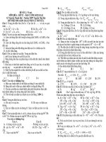 ĐẠI CƯƠNG KIM LOẠI - ĐỀ SỐ 2 MÔN HÓA : LỚP 12 potx