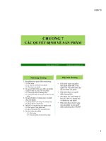 Các quyết định về sản phẩm