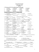 ĐỀ THI THỬ ĐẠI HỌC MÔN TIẾNG ANH ĐỀ SỐ 6 ppt