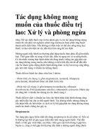 Tác dụng không mong muốn của thuốc điều trị lao: Xử lý và phòng ngừa ppt