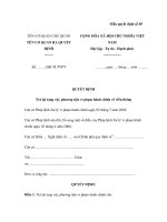 MẪU QUYẾT ĐỊNH Trả lại tang vật, phương tiện vi phạm hành chính về viễn thông pptx