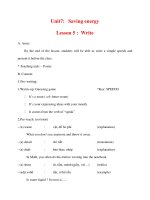 Giáo án Tiếng Anh lớp 10: Unit7: Saving energy Lesson 5 : Write pps