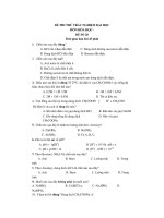 ĐỀ THI THỬ TRẮC NGHIỆM ĐẠI HỌC MÔN HÓA HỌC ĐỀ SỐ 20 pot