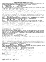 CHUYÊN ĐỀ TRẮC NGHIỆM 5: ĐIỆN PHÂN docx