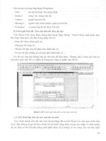 Lập tiến độ thi công bằng phần mềm DT và MS trong xây dựng part 4 pps