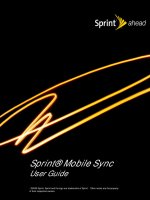 Sprint Mobile SyncUser Guide phần 1 potx