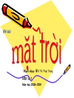 Giáo trình điện tử mầm non: Ông mặt trời pptx