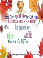 Giáo trình điện tử mầm non: Thơ về Bác docx