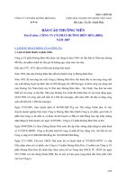 BÁO CÁO THƯỜNG NIÊN - CÔNG TY CỔ PHẦN ĐƯỜNG BIÊN HÒA (BHS) NĂM 2007 ppsx