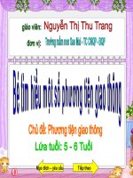 Giáo trình điện tử mầm non: Bé làm quen với giao thông ppt