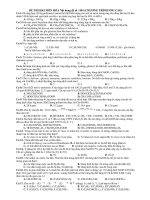 ĐỀ THI HKI MÔN HÓA Nội dung đề số : 001 doc