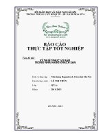 Kỹ thuật phục vụ bàn tại Nhà hàng B&C Hà Nội