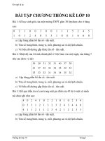 BÀI TẬP CHƯƠNG THỐNG KÊ LỚP 10 doc