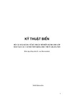 Kỹ thuật biển ( dịch bởi Đinh Văn Ưu ) - Tập 2 Những vấn đề cảng và bờ biển - Phần 1 pps
